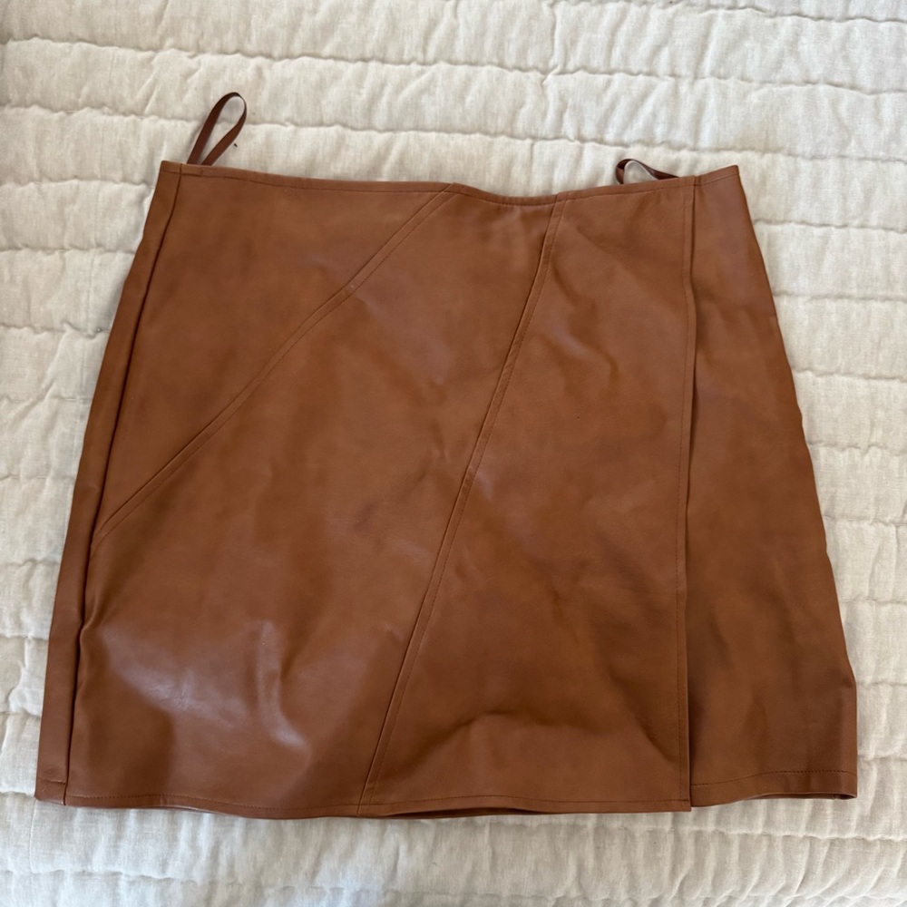 She + Sky Tan Mini Skirt